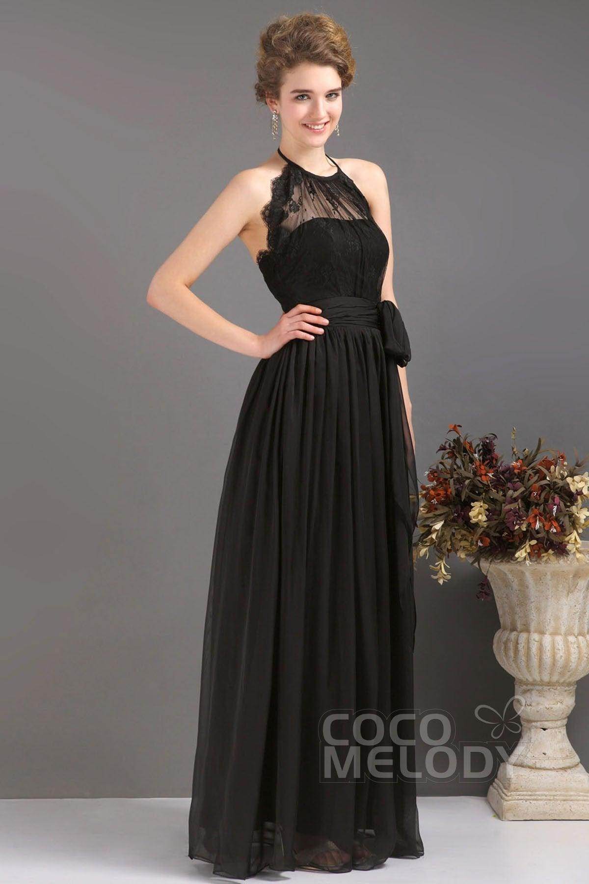 Sheath-Column Floor Length Chiffon Evening Dress COUF13007 - COCOMELODY